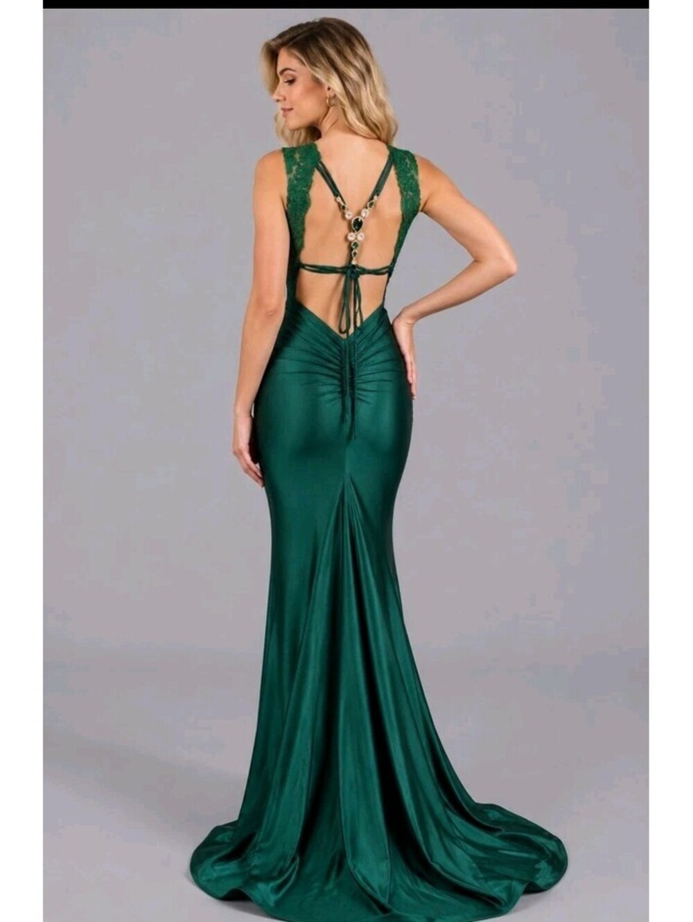 Jessica Angel Women's Size 4 Emerald Green Mermaid Dress Ball Gown NWT ##CB3